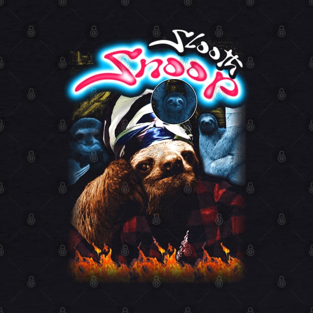 Snoop sloth vintage 90s bootleg design by BVNKGRAPHICS